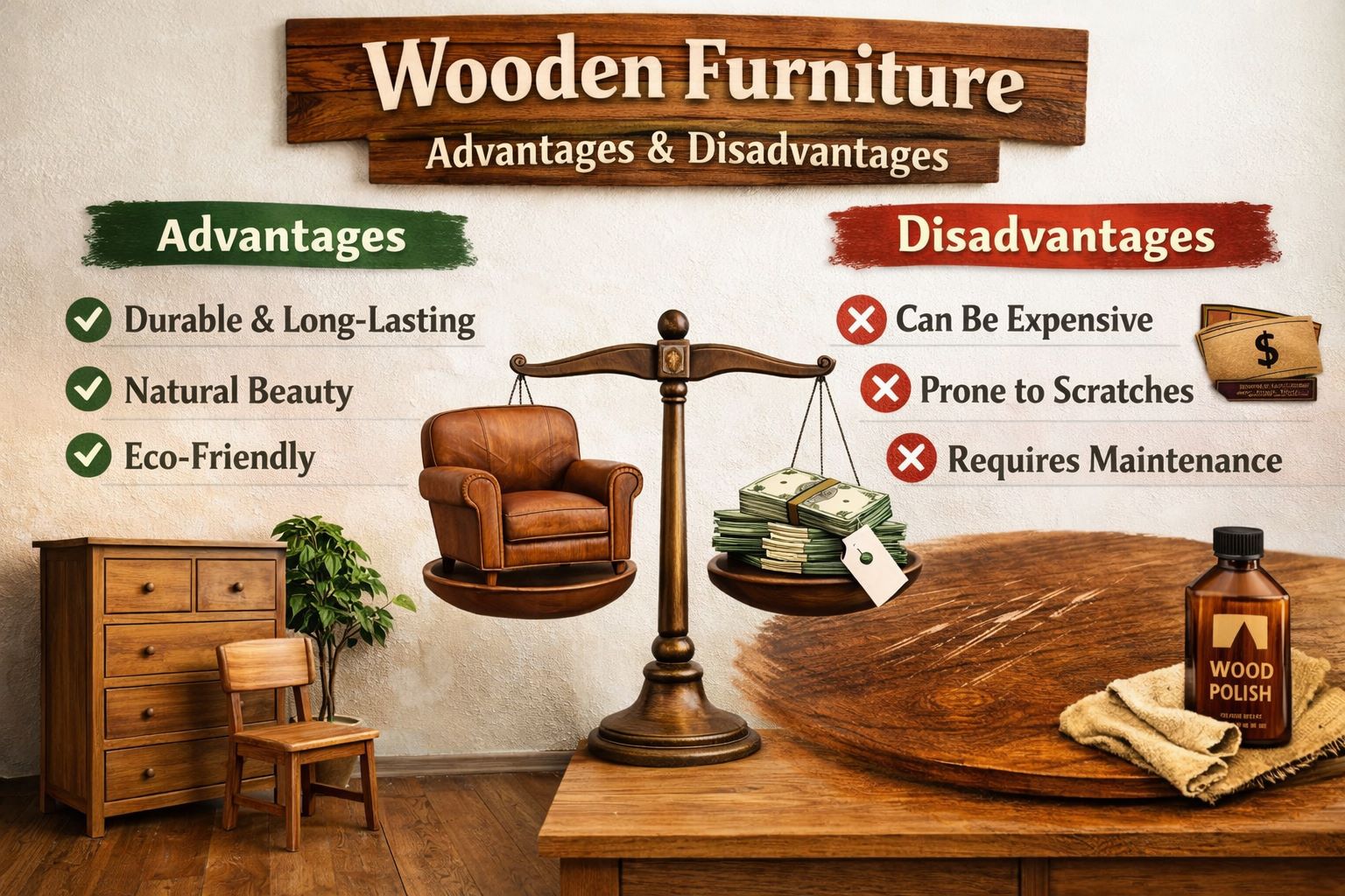 Wooden Furniture: Advantages & Disadvantages You Must Know